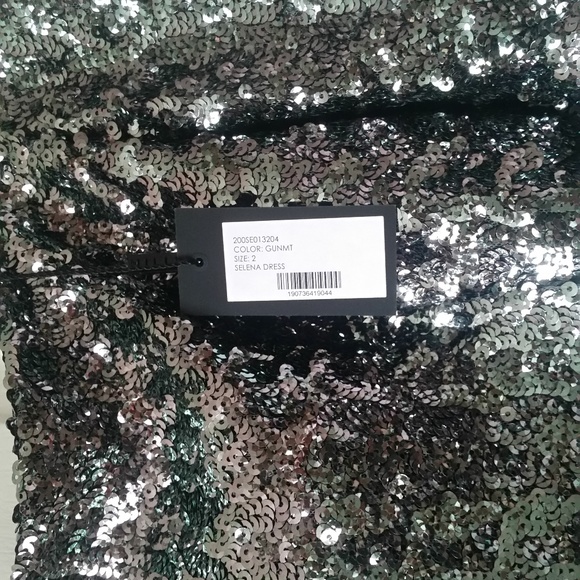 Milly Selena Dress in Sea Glass Sequins - Picture 3 of 4